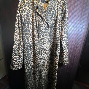 Leopard Print Long Coat